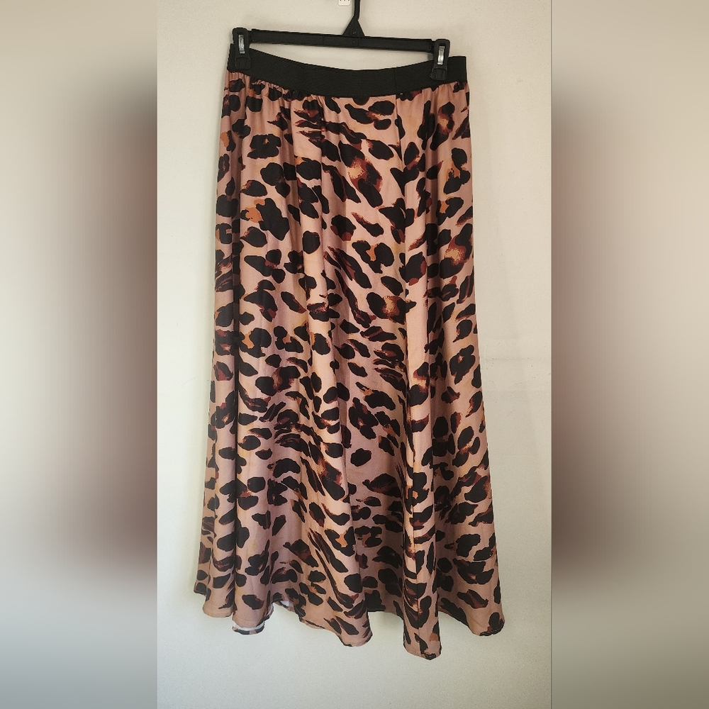 Leopard Print Maxi Skirt